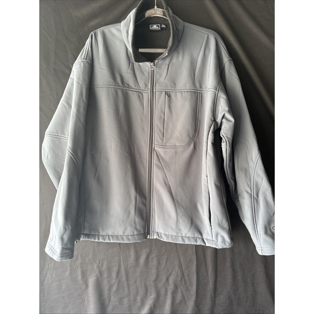 Champion Fleece Jacket Charcoal Gray Men’s L Zip Up Collared